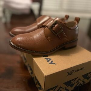 XRay Kids Tan Monk Strap Shoes